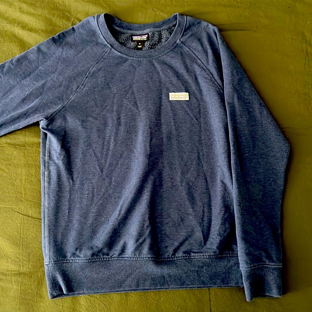 W’s Patagonia Blue Crewneck organic cotton sweatshirt Size Small